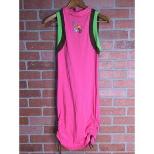 MSKN Miskeen Originals Wearable Art Women Sheath Dress Low Back Pink
